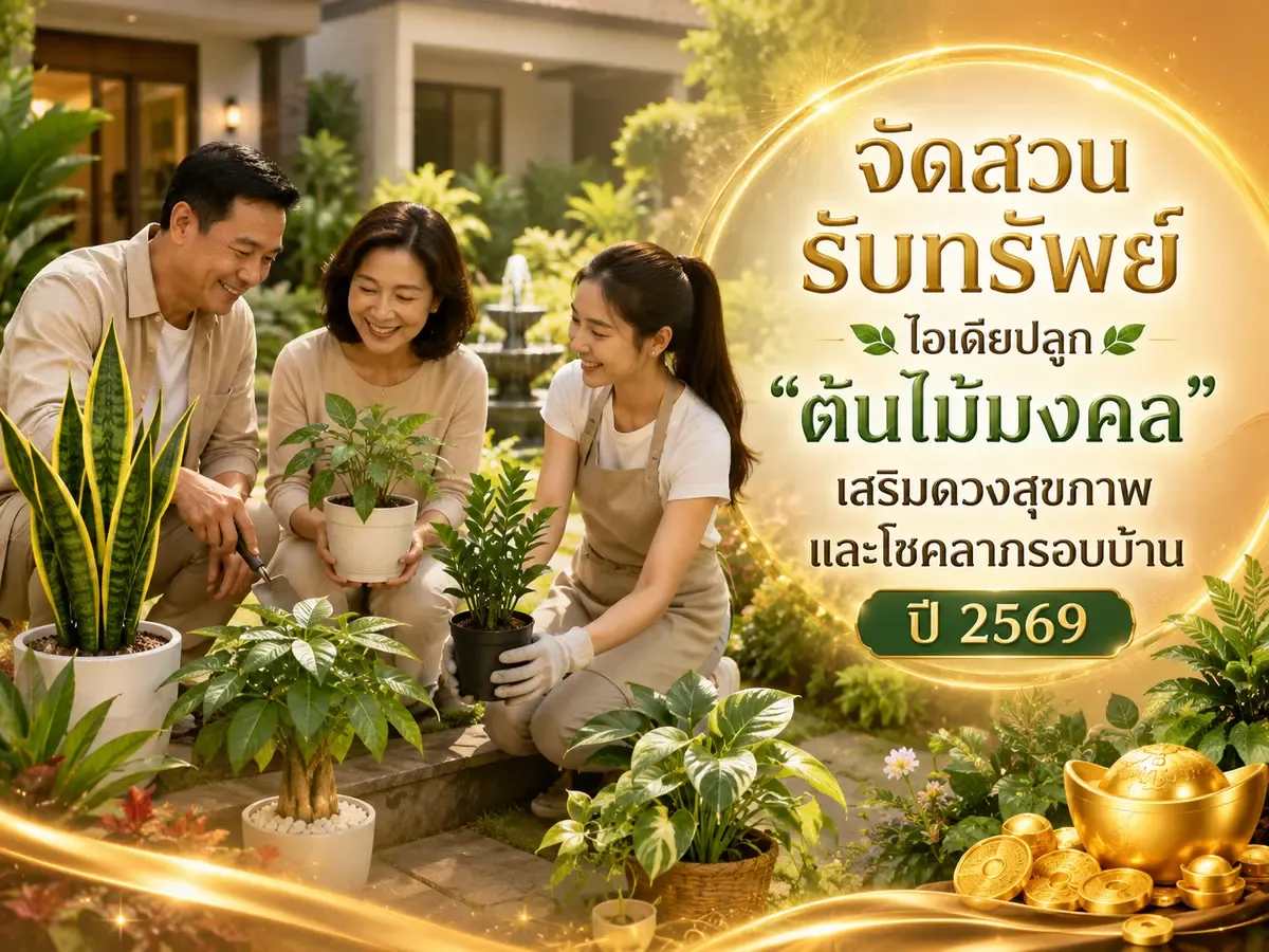 10 ต้นไม้มงคลเสริมดวงปี 2569 ปลูกแล้วเฮง เรียกเงินเข้าบ้าน