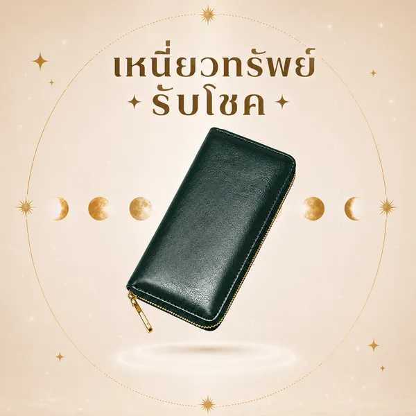 สีเขียว จุฑา กระเป๋าเสริมดวง