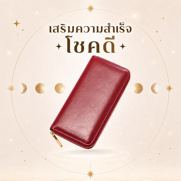 สีไวน์แดง จุฑา กระเป๋าเสริมดวง